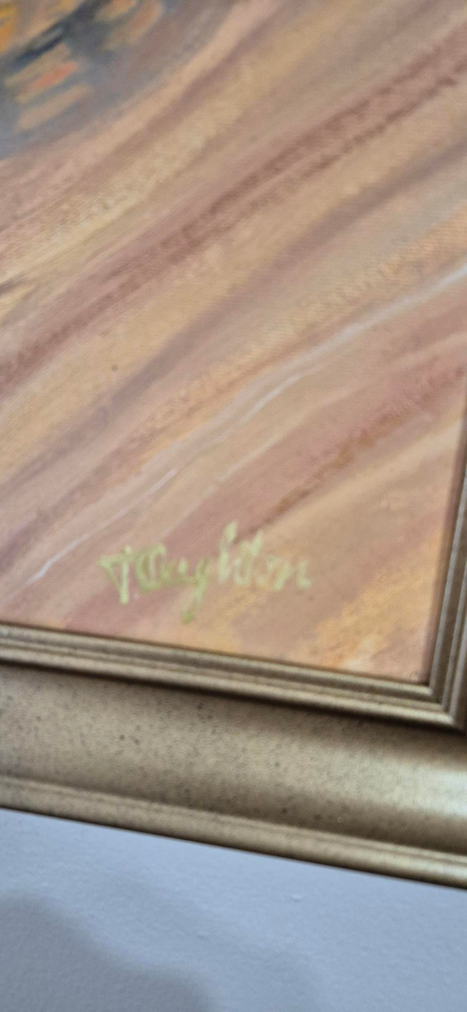 VINTAGE ORIGINAL TAYLOR OUGHTON ART STILL LIFE, OIL ON PANEL, SIGNED LOWER RIGHT