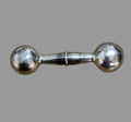 Sterling Silver Baby Rattle Dumbbell 30 Grams Solid Sterling 92.5% Silver